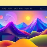 Modern website interface enhanced by generative AI elements.